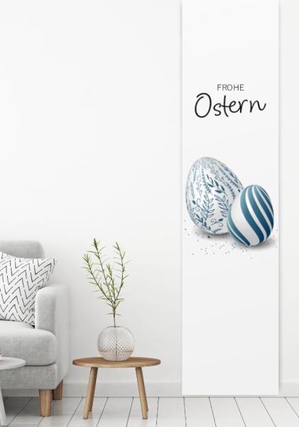 Ostern-moderna blue, Flächenvorhang Einzel
